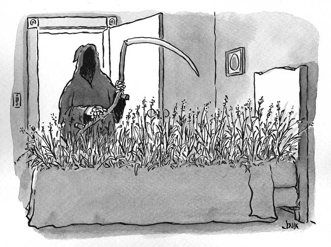 Mr. Death Grass, a cartoon by John Jonik